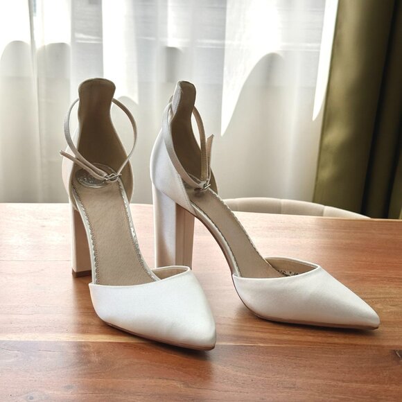 NEW Bridal Pointed Toe Block Heels EU39 US 8.5-9 - Picture 3 of 7
